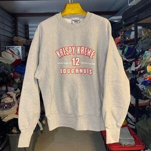 Krispy Kreme Vtg 90s Lee 12 Dozen Glazed Doughnuts Pullover Sweatshirt Sz Large
